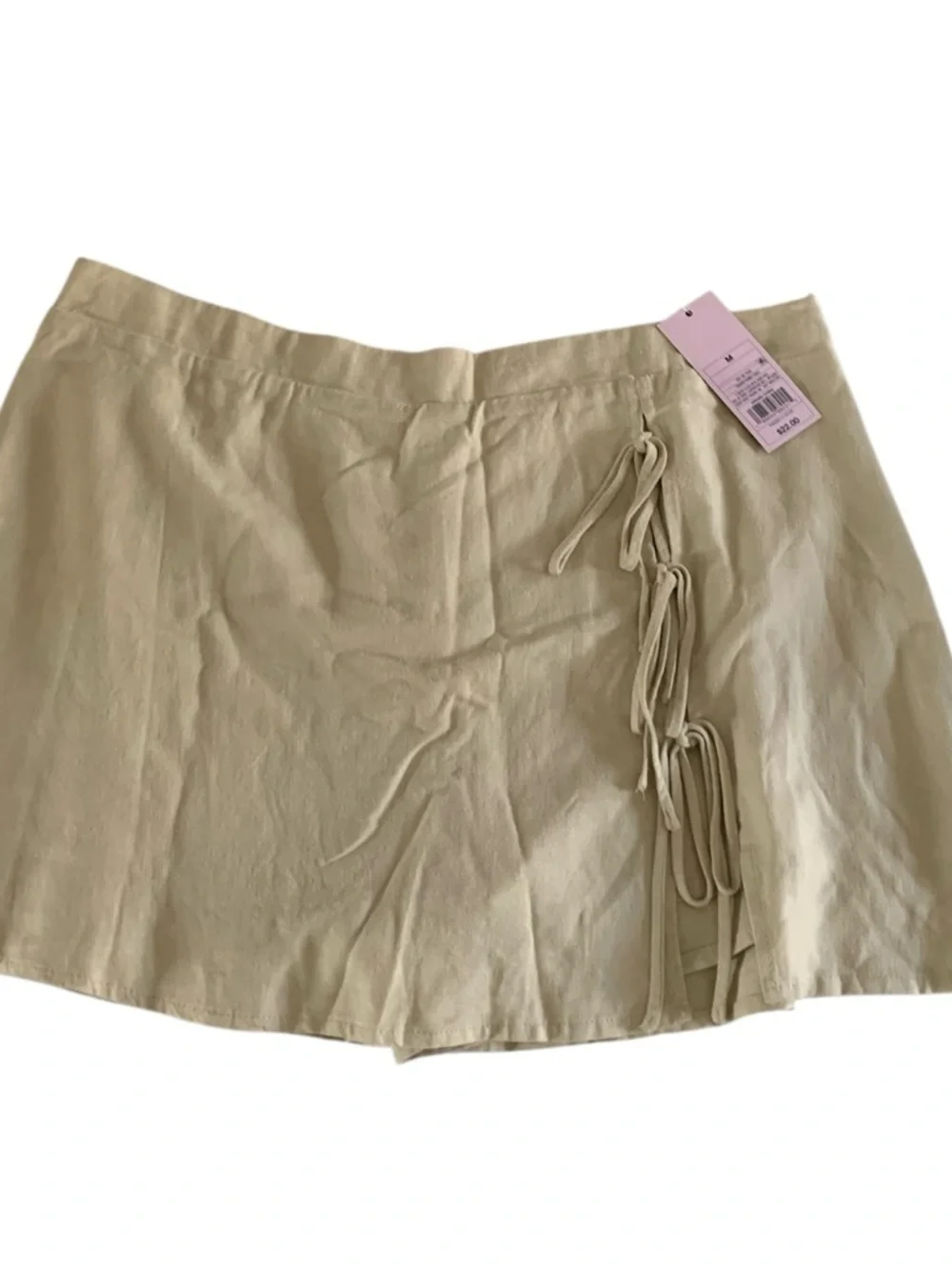 Wild Fable Tie Wrap Mini Skirt Taupe Beige Size M NWT